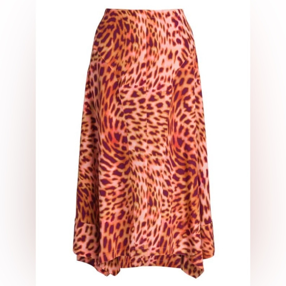 Stella McCartney Cheetah Print Silk Midi Skirt - Picture 3 of 12